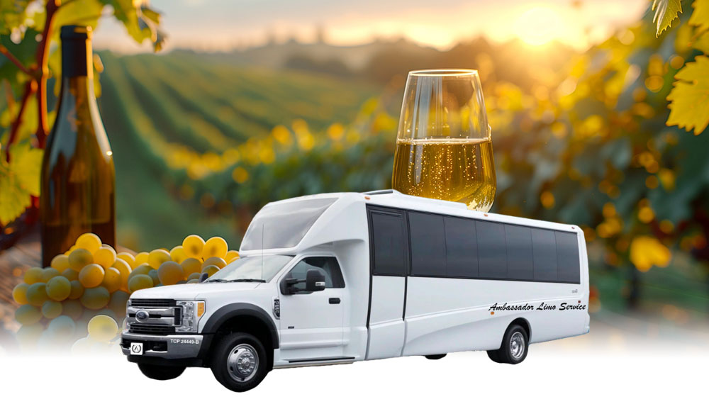 wine tour party bus rental