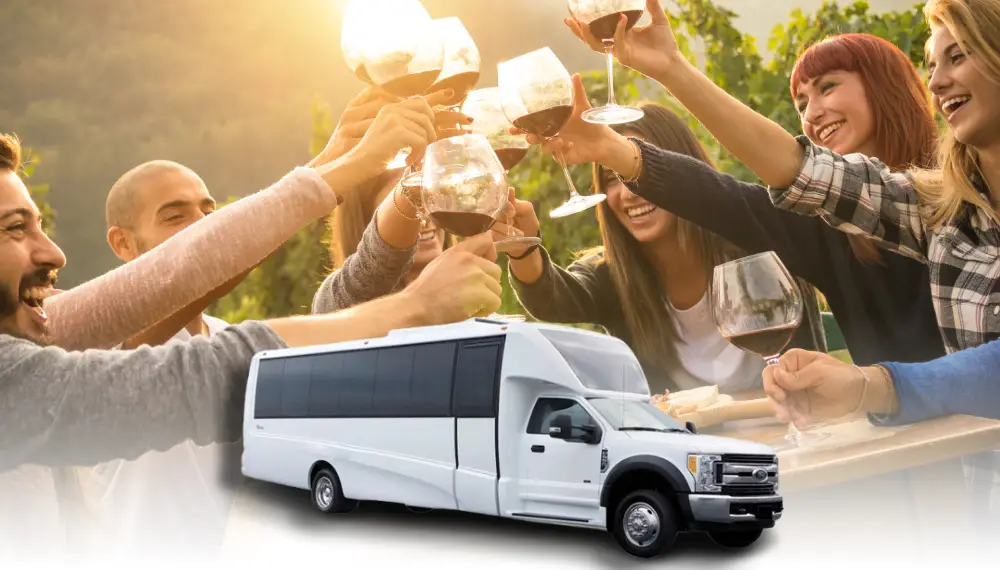 wine tour party bus rental service