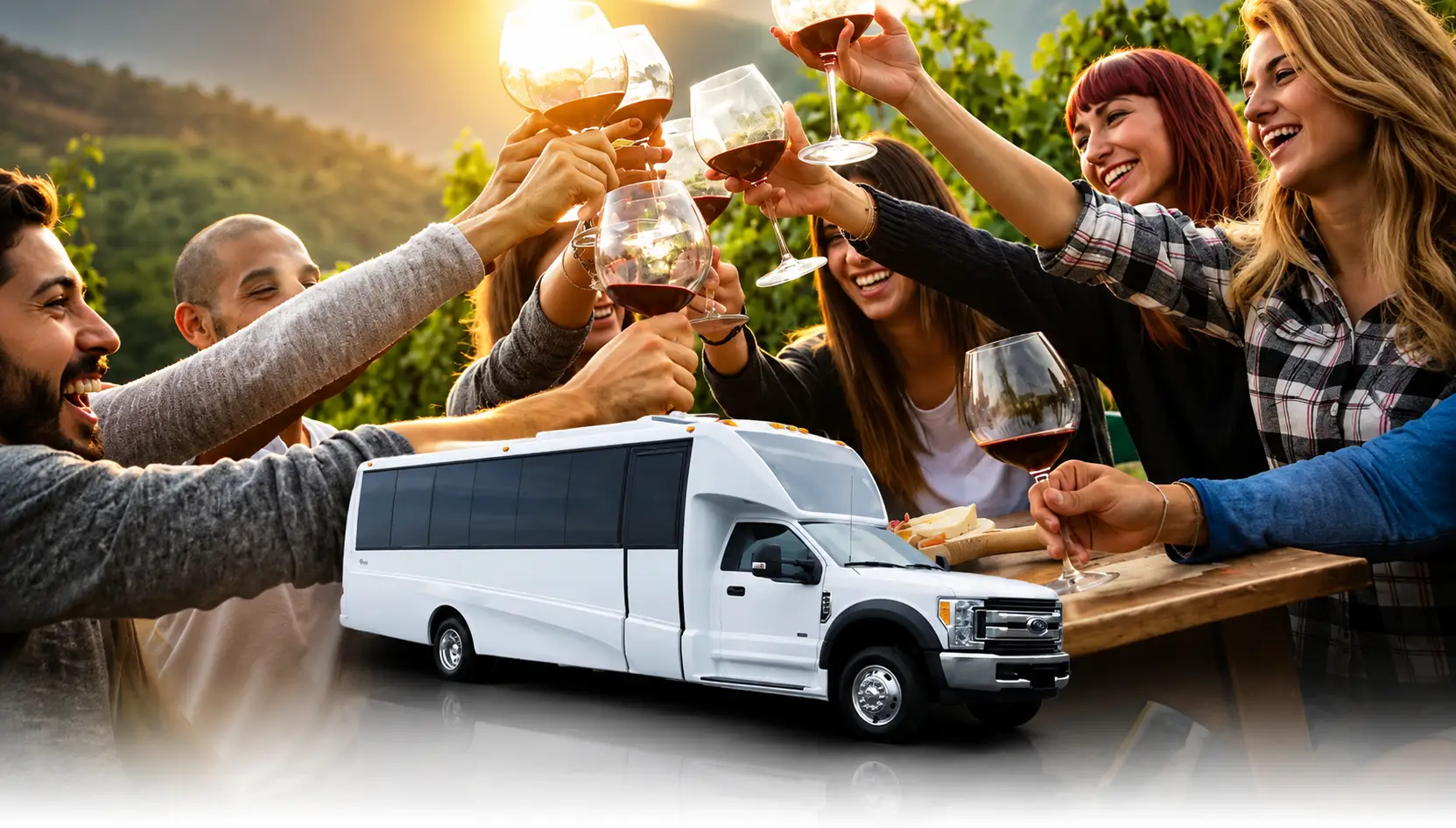 wine tour party bus rental service san francisco