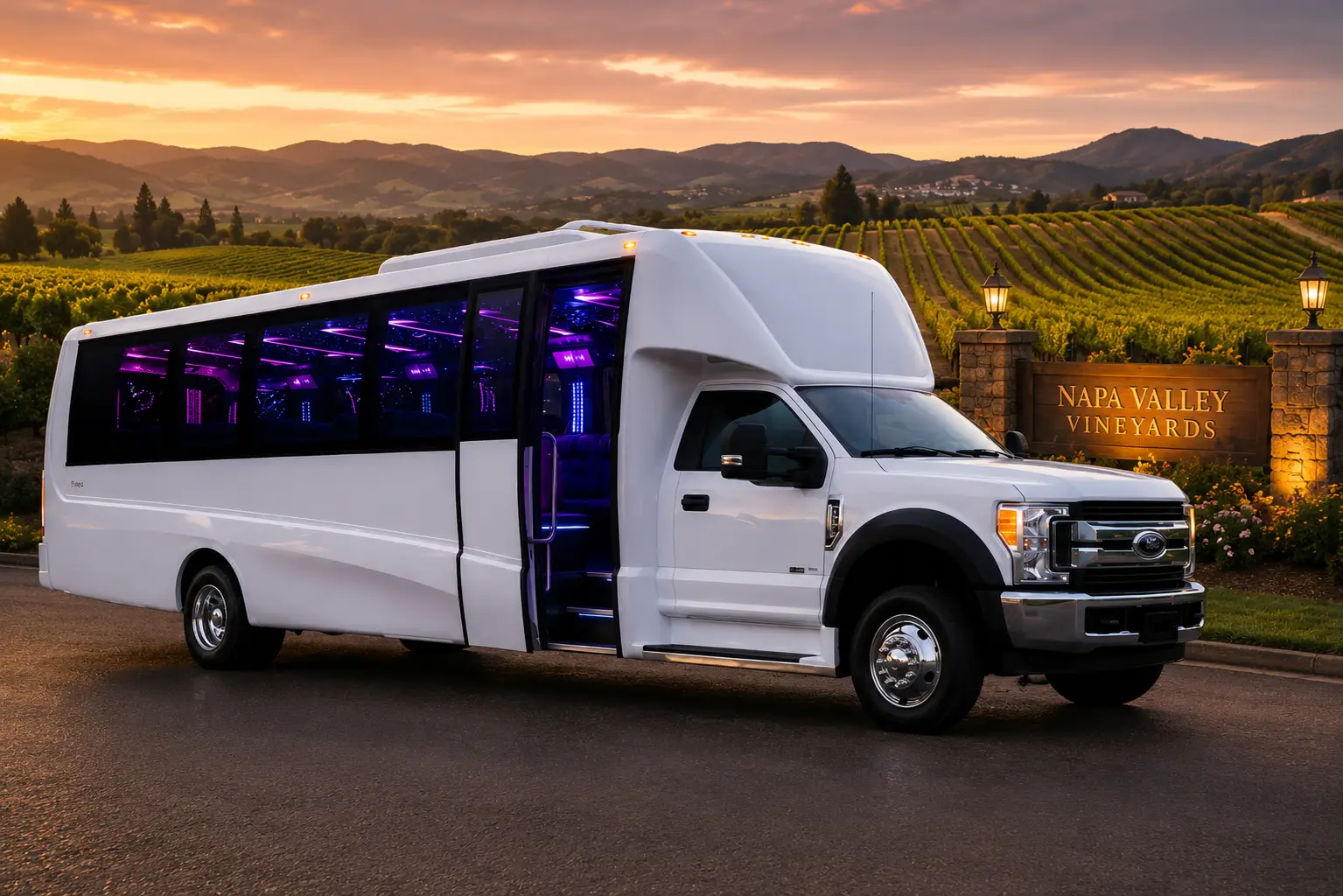 wine tour party bus limo